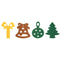 Non-Woven Elk Snowflake Snowman Christmas Tree Pendant Ornaments Xmas Decor