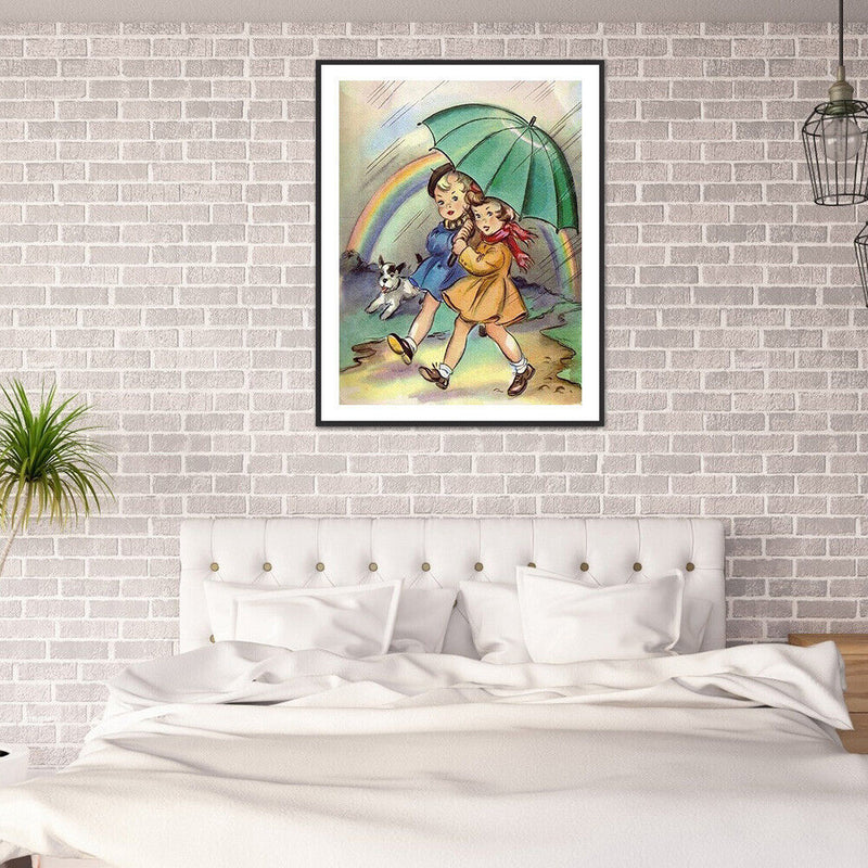 5D Diamond Painting Little Girl Full Round Drill DIY Art Crafts Mosaic Picture