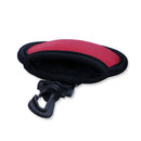 Portable Golf Ball Wiping Bag Neoprene Durable Golf Protector Cover (Red)