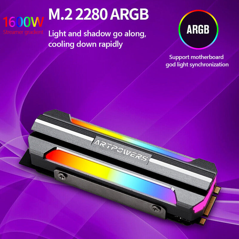 Heat Dissipation Aluminum SSD Cooler M.2 2280 NVME Solid State Disk Heat Sink