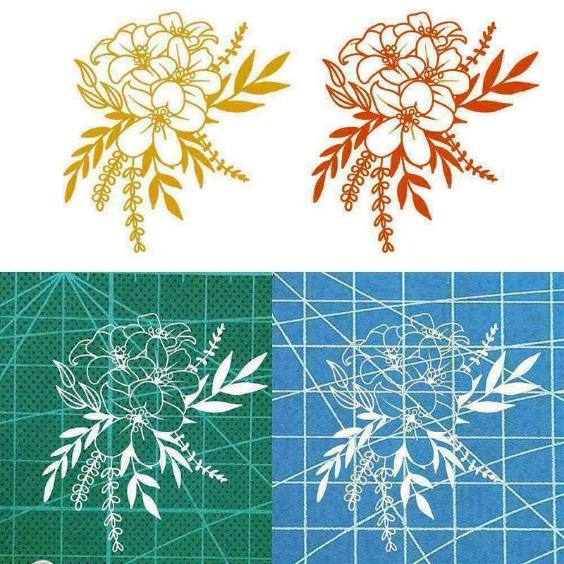 Flower Leaves DIY Metal Cutting Dies Stencil Scrapbooking V2M9 Embossing F6W2