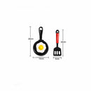 Korean Stud Earrings Asymmetric Ear Stud Elegant Enamel Fried Egg Earrings