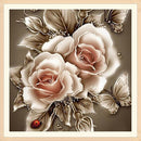 Rose 5D Diamond Painting Embroidery DIY Craft Cross Stitch Home Decor(Brown