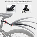 2pcs Mountain Road Bike Mudguard Wings Telescopic Front Rear Fenders Black