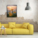 5D DIY Full Drill Diamond Painting Sunset Flowers Embroidery Craft Needlework