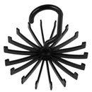 18 Hooks Necktie Scarf Belt Hanger Organizer Clothing Holder Rack(Black)