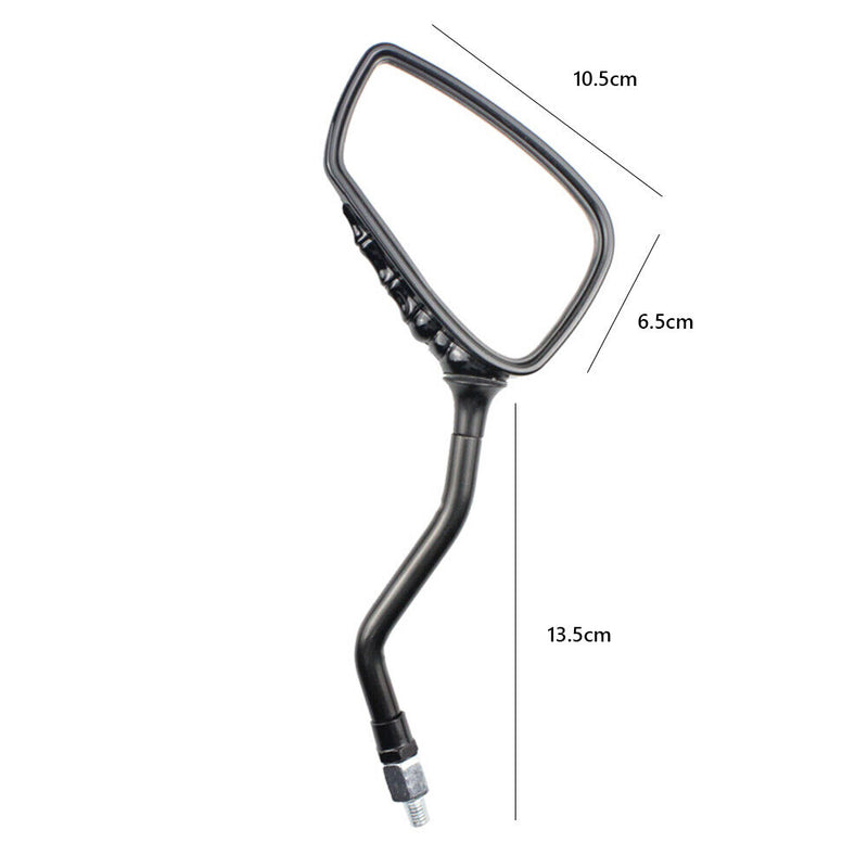 Skeleton Hand Motorcycle Mirrors 10mm 8mm Thread Universal 1 Pair (Black) Newly