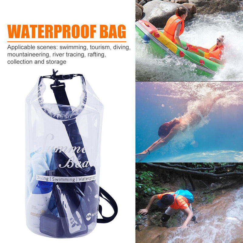 15L Waterproof Pack Pouch Swimming Kayaking Trekking Boating Storage Bags