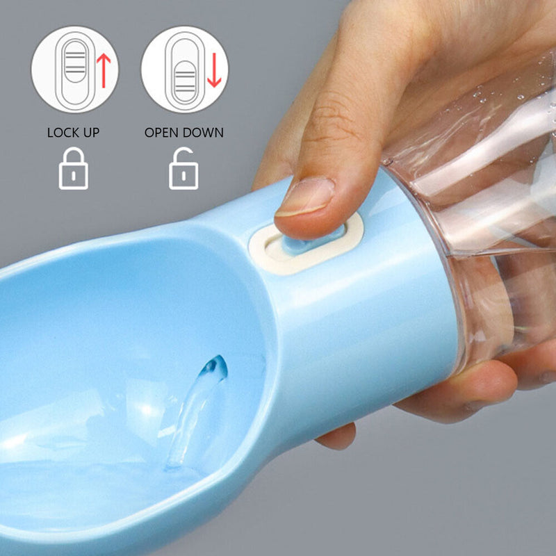 #A 4 in 1 Dog Water Bottle Plastic Outdoor Walking Cat Puppy Feeding Drinking Cu