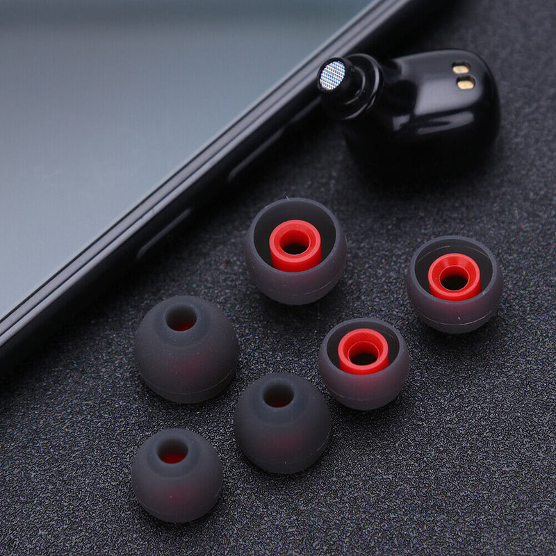 6pcs In Ear Earphone Silicone Earbuds Replace for KZ Headset (Gray+Red) Newly