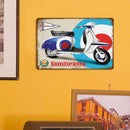 Weatherproof Retro Chic Motorcycle Sign Iron Painting Wall Drawing (3) Newly