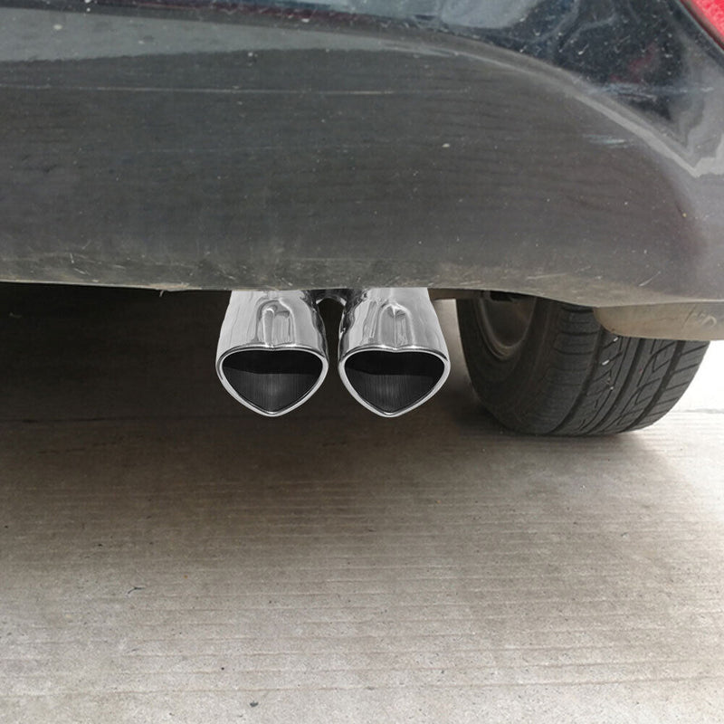 Dual Exhaust Tip Bolt-on Heart Edge Stainless Steel Tailpipe Tip 2.5 inch I
