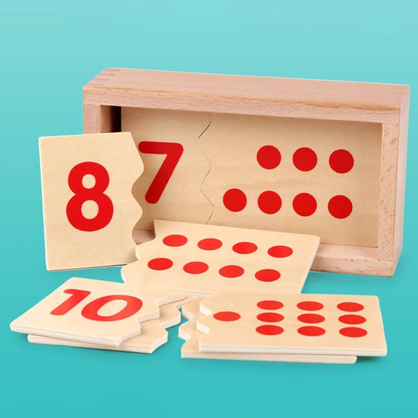 Early Learning Maths Material Number 1-10 Wooden Mathematical Puzzle