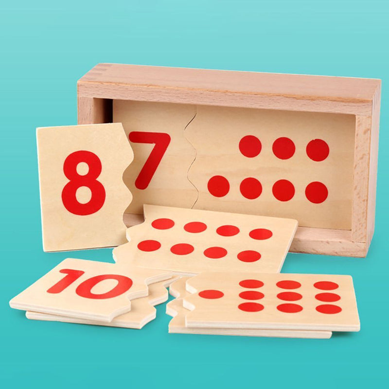 Early Learning Maths Material Number 1-10 Wooden Mathematical Puzzle