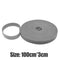 1m Durable Self Adhesive Cable Fastener Tape Wire Strap (Gray 100x3cm)