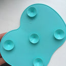 Silicone Makeup Brush Pen Cleaning Pad Suction Cup Scrubber Board (Green) Newly
