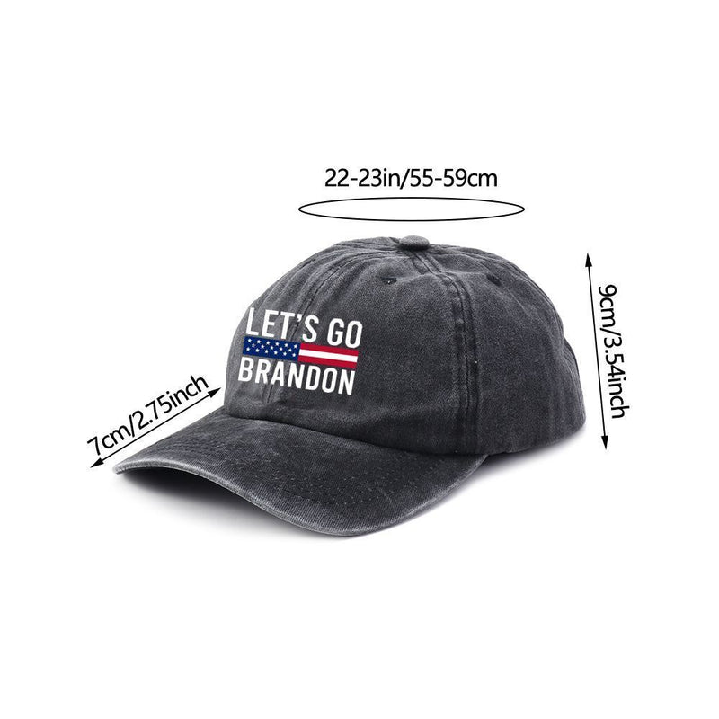 Denim Adjustable Tr ump Supporters Hat Lets Go Brandon FJB Hat Baseball Cap