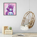 5D Diamond Painting Kit Purple Bear Full Round Drill Rhinestone DIY Crafts