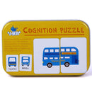 32pcs Iron Box Early Educational Cards Baby Enlightenment Toys (Traffic)