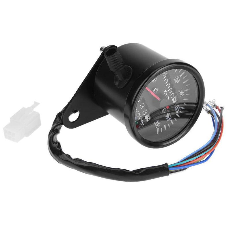 Universal LED Backlight Motorcycle Odometer KM/H Speedometer Gauge(Black) Newly
