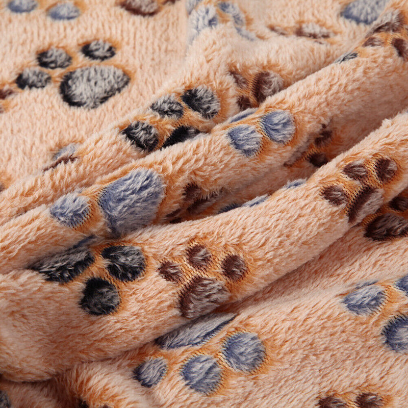 WARM Pet Blanket Touch Soft Warm  Dogs Cat  Bed Blanket Mat(Brown) (60x40)
