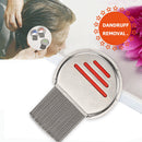 Stainless Steel Density Teeth Hair Lice Comb Dust Free Brush (Red) Newly