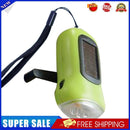Hand Crank Solar Dynamo Torch Lamp Outdoor Emergency LED Flashlight (green)
