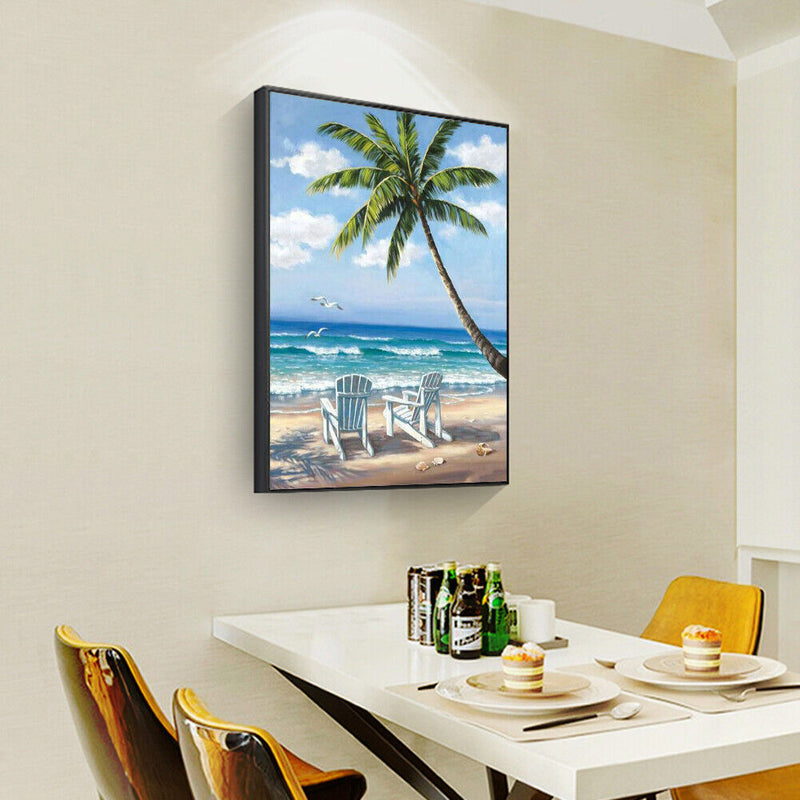 Oil Paint By Numbers Seaside Coloring Picture Digital L455