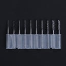 10Pcs/Box 1/8 Inch 0.8-3.17mm PCB Engraving Cutter Rotary CNC End Mill