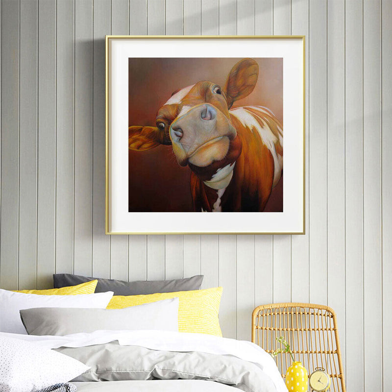 Cute Animal Oil Paint By Numbers Kit DIY Drawing Picture for Adults Home Deco