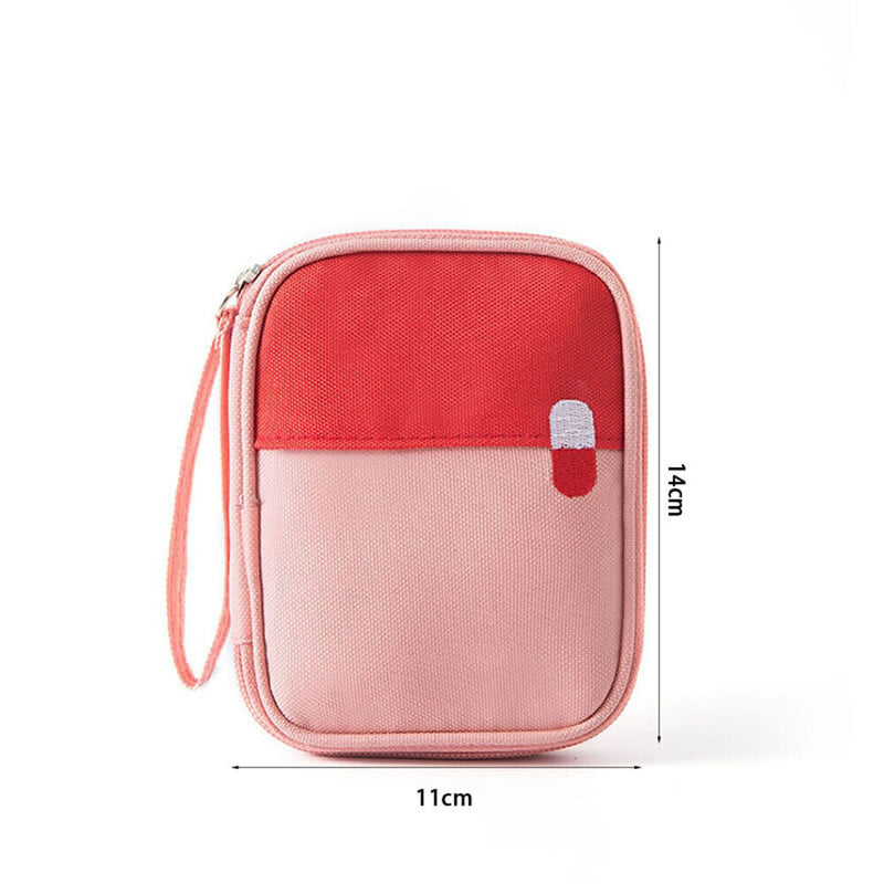 Portable Medical Bag Outdoor Handheld First Aid Drug Storage Bags (Pink S) Newly