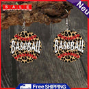 Leopard Print Sport Baseball Ear Wear Earrings Women Wedding Party Accessories
