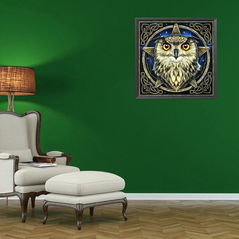5D Diamond Painting Kit DIY Star Owl Full Round Drill Mosaic Picture Decor