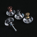 Crystal Glass Knobs Cupboard Pulls Door Knobs Diamond Shape Pull Handle