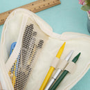 Stationery Storage Pouch Canvas Box Pencil Bag Makeup Case ( Pencil case-A)
