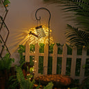 LED Shower Solar Light String Star Bottom Hollow Out Yard Lamp (Bracket B) Newly