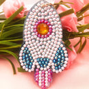5pcs DIY Planet Full Drill Special Shaped Diamond Painting Keychain Girls Gifts