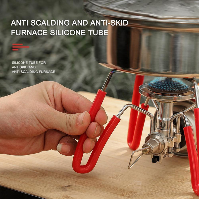 4x Outdoor Stove Furnace Hose Tube Sleeve Cover Camping Equipment (Red)