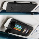 Multi Pocket CD DVD Holder Sunglasses Case Sun Visor Storage Bag Card Clip