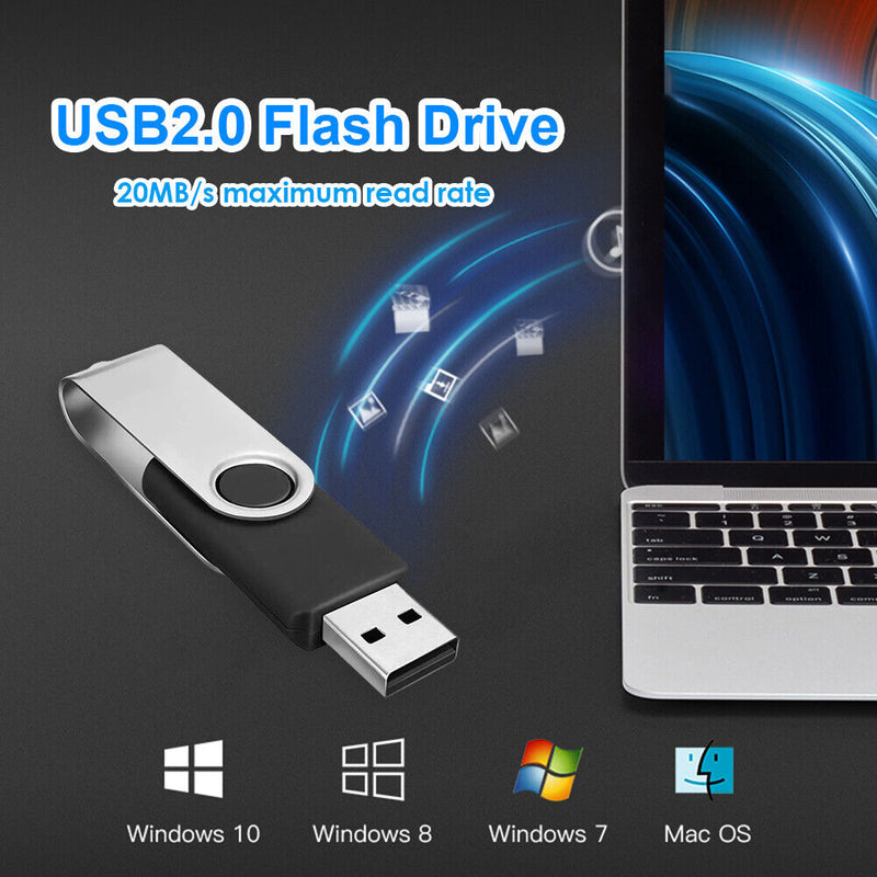 CW10001 Candy USB Flash Drive High Speed USB 2.0 Thumb Drive (4GB Black)