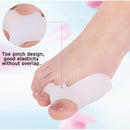 1 Pair Thumb Valgus Toe Separators Hallux Bunion Adjuster Corrector (White)
