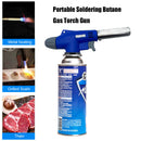 Flame Gun BBQ Cooking Butane Burner Welding Gas Torch Flamethrower (Blue)