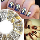 12 Style Metal Rivet Round Nail Art Decorations DIY Nail Decals Ornaments