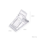 Plastic Nail Tips Clip Reusable Clear DIY Manicure Gel UV Clamp (White) Newly