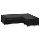 L Shape Sofa Cover Waterproof Oxford Cloth with Adjustable Buckle for Yard Patio