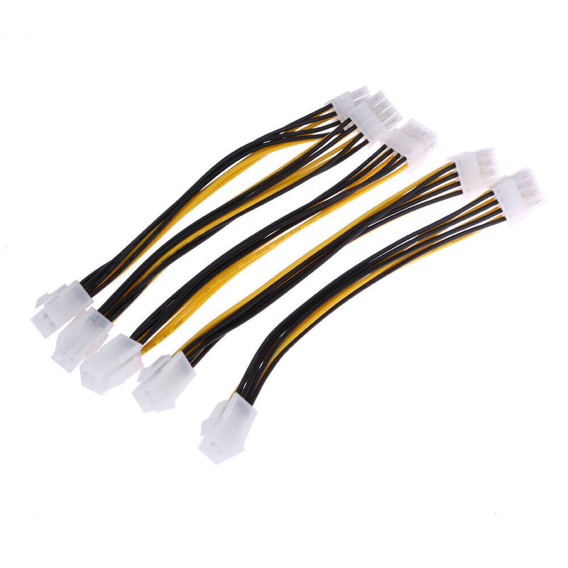 5pcs Universal ATX 4Pin Male to 8Pin Female EPS Power Cable Adapter Converter