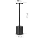 LED Table Lamp USB Charge Dimmable Eye Protect Bedside Night Light (Black)