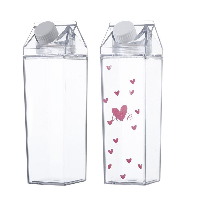 Water Drinking Sport Water Bottle Drinking Cup Transparent Milk Box Drink Jug