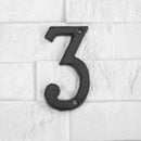 Cast Iron Numbers Doorplate Metal Digital House Sign DIY Plate Cafe Wall Decor
