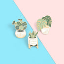Backpacks Bag Lapel Pin Potted Plant Badge Crazy Plant Lady Enamel Pins Custom